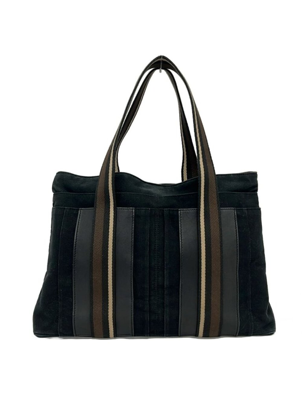 Hermes Tote Bag Troca Horizontal MM Black Dark Brown Beige
